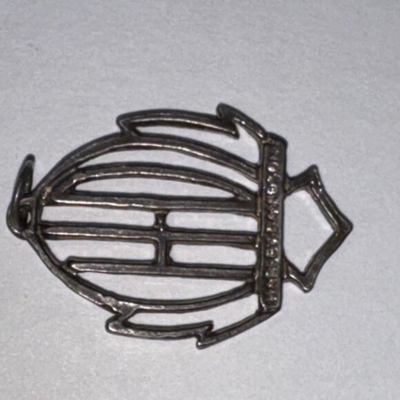 Open Sterling Silver Harley Davidson Pendant - Picture 16 of 16